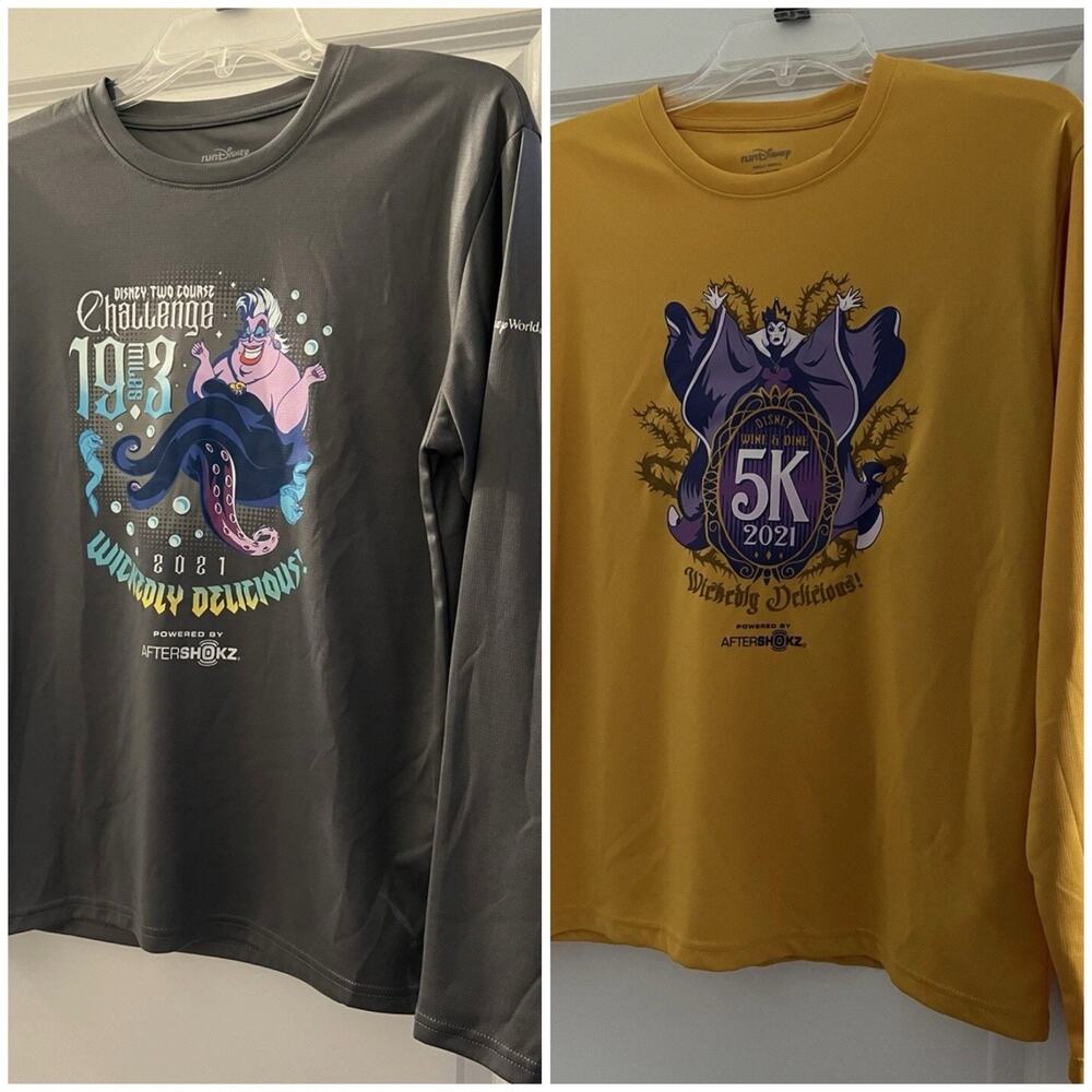 RunDisney Wine & Dine 2021 Shirt Bundle Small | Ursula Two Course + Evil Queen